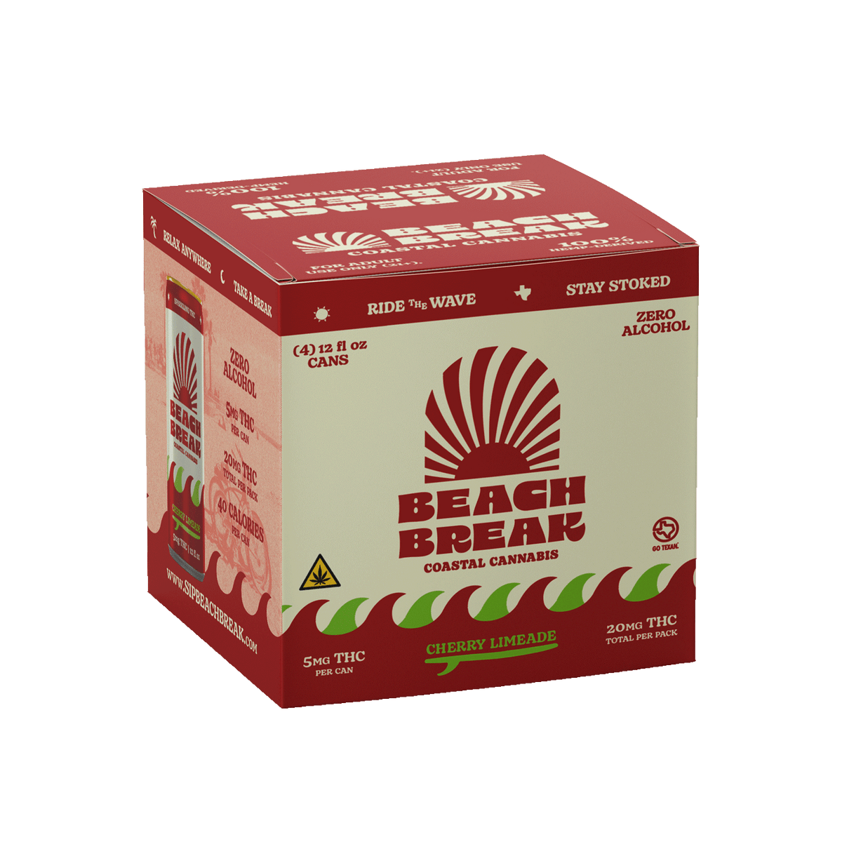 Beach Break Cherry Limeade Seltzer - Case